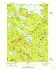Wabassus Lake Maine Historical topographic map, 1:62500 scale, 15 X 15 Minute, Year 1943