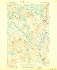 Wabassus Lake Maine Historical topographic map, 1:62500 scale, 15 X 15 Minute, Year 1943