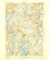 Waldoboro Maine Historical topographic map, 1:62500 scale, 15 X 15 Minute, Year 1915