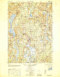 Waldoboro Maine Historical topographic map, 1:50000 scale, 15 X 15 Minute, Year 1950