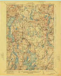 Waldoboro Maine Historical topographic map, 1:62500 scale, 15 X 15 Minute, Year 1915