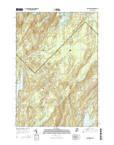 Washington Maine Current topographic map, 1:24000 scale, 7.5 X 7.5 Minute, Year 2014