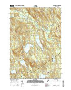 Waterford Flat Maine Current topographic map, 1:24000 scale, 7.5 X 7.5 Minute, Year 2014