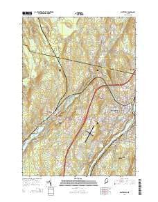 Waterville Maine Current topographic map, 1:24000 scale, 7.5 X 7.5 Minute, Year 2014