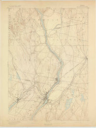 Waterville Maine Historical topographic map, 1:62500 scale, 15 X 15 Minute, Year 1892
