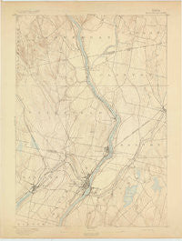 Waterville Maine Historical topographic map, 1:62500 scale, 15 X 15 Minute, Year 1892