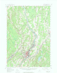 Waterville Maine Historical topographic map, 1:62500 scale, 15 X 15 Minute, Year 1957