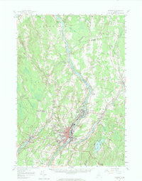 Waterville Maine Historical topographic map, 1:62500 scale, 15 X 15 Minute, Year 1957