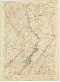 Waterville Maine Historical topographic map, 1:62500 scale, 15 X 15 Minute, Year 1943