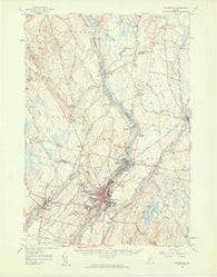 Waterville Maine Historical topographic map, 1:62500 scale, 15 X 15 Minute, Year 1957