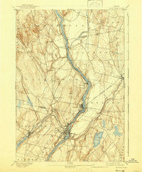 Waterville Maine Historical topographic map, 1:62500 scale, 15 X 15 Minute, Year 1892