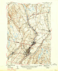 Waterville Maine Historical topographic map, 1:62500 scale, 15 X 15 Minute, Year 1943
