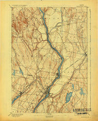 Waterville Maine Historical topographic map, 1:62500 scale, 15 X 15 Minute, Year 1892