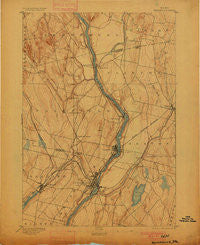 Waterville Maine Historical topographic map, 1:62500 scale, 15 X 15 Minute, Year 1892