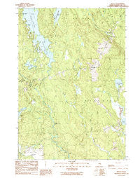 Wesley Maine Historical topographic map, 1:24000 scale, 7.5 X 7.5 Minute, Year 1990