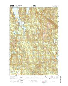 Wesley Maine Current topographic map, 1:24000 scale, 7.5 X 7.5 Minute, Year 2014