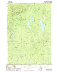 Whetstone Pond Maine Historical topographic map, 1:24000 scale, 7.5 X 7.5 Minute, Year 1989