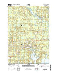 Whitneyville Maine Current topographic map, 1:24000 scale, 7.5 X 7.5 Minute, Year 2014