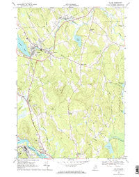 Wilton Maine Historical topographic map, 1:24000 scale, 7.5 X 7.5 Minute, Year 1968