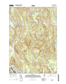 Wilton Maine Current topographic map, 1:24000 scale, 7.5 X 7.5 Minute, Year 2014