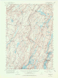 Wiscasset Maine Historical topographic map, 1:62500 scale, 15 X 15 Minute, Year 1957