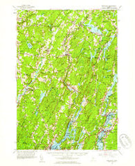 Wiscasset Maine Historical topographic map, 1:62500 scale, 15 X 15 Minute, Year 1957