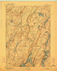 Wiscasset Maine Historical topographic map, 1:62500 scale, 15 X 15 Minute, Year 1893