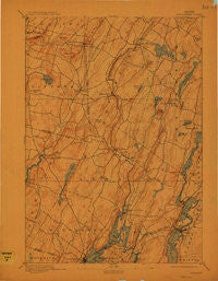 Wiscasset Maine Historical topographic map, 1:62500 scale, 15 X 15 Minute, Year 1893