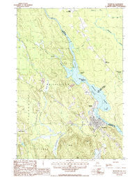 Woodland Maine Historical topographic map, 1:24000 scale, 7.5 X 7.5 Minute, Year 1987