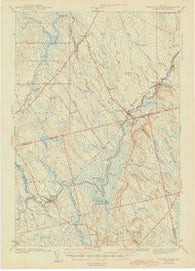 Wytopitlock Maine Historical topographic map, 1:62500 scale, 15 X 15 Minute, Year 1943