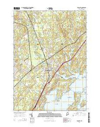 Yarmouth Maine Current topographic map, 1:24000 scale, 7.5 X 7.5 Minute, Year 2014