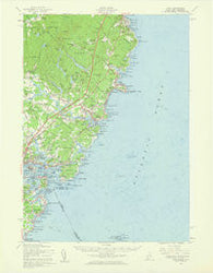 York Maine Historical topographic map, 1:62500 scale, 15 X 15 Minute, Year 1956