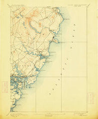 York Maine Historical topographic map, 1:62500 scale, 15 X 15 Minute, Year 1893