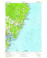 York Maine Historical topographic map, 1:62500 scale, 15 X 15 Minute, Year 1956