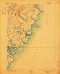 York Maine Historical topographic map, 1:62500 scale, 15 X 15 Minute, Year 1893
