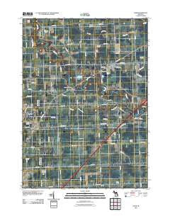 Adair Michigan Historical topographic map, 1:24000 scale, 7.5 X 7.5 Minute, Year 2011