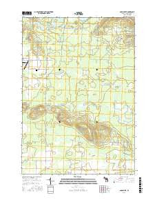 Addis Creek Michigan Current topographic map, 1:24000 scale, 7.5 X 7.5 Minute, Year 2017