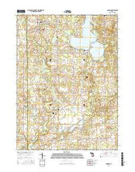 Addison Michigan Current topographic map, 1:24000 scale, 7.5 X 7.5 Minute, Year 2016