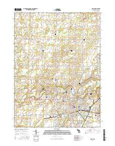Adrian Michigan Current topographic map, 1:24000 scale, 7.5 X 7.5 Minute, Year 2016