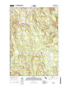 Afton Michigan Historical topographic map, 1:24000 scale, 7.5 X 7.5 Minute, Year 2014