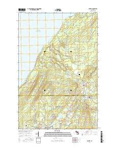 Ahmeek Michigan Current topographic map, 1:24000 scale, 7.5 X 7.5 Minute, Year 2017