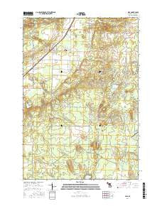Alba Michigan Current topographic map, 1:24000 scale, 7.5 X 7.5 Minute, Year 2017