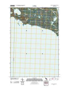 Albany Island Michigan Historical topographic map, 1:24000 scale, 7.5 X 7.5 Minute, Year 2011