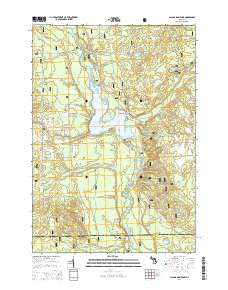 Alcona Dam Pond Michigan Historical topographic map, 1:24000 scale, 7.5 X 7.5 Minute, Year 2014