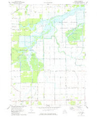 Alicia Michigan Historical topographic map, 1:24000 scale, 7.5 X 7.5 Minute, Year 1975