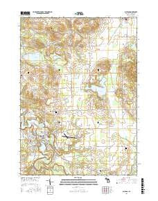 Allegan Michigan Current topographic map, 1:24000 scale, 7.5 X 7.5 Minute, Year 2016