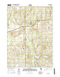 Allen Michigan Current topographic map, 1:24000 scale, 7.5 X 7.5 Minute, Year 2016