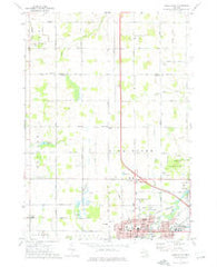 Alma North Michigan Historical topographic map, 1:24000 scale, 7.5 X 7.5 Minute, Year 1973