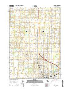 Alma North Michigan Historical topographic map, 1:24000 scale, 7.5 X 7.5 Minute, Year 2014