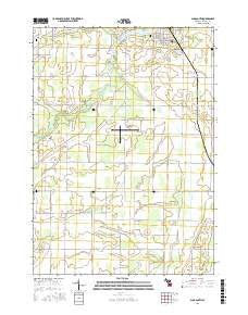 Alma South Michigan Current topographic map, 1:24000 scale, 7.5 X 7.5 Minute, Year 2016